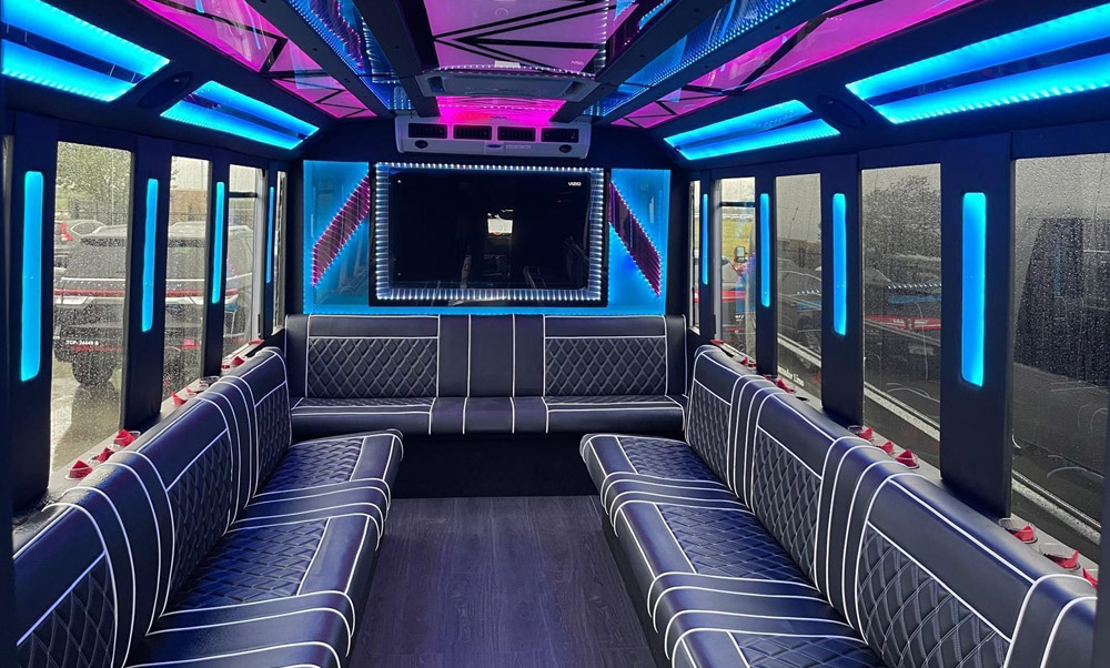 20 Passenger Party Bus Interior